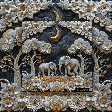 Moonlight Elephants puzzle puzzle 1000 pezzi